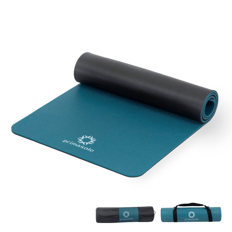 Primasole Yoga Mat Eco-Friendly Material 1/2"(10mm) Non-Slip Yoga Pilates Fitness at Home & Gym Twin Color Jango Green/Black PSS91NH075A - Image 1